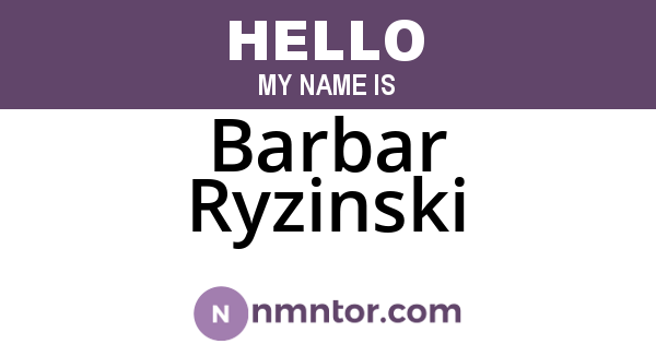 Barbar Ryzinski