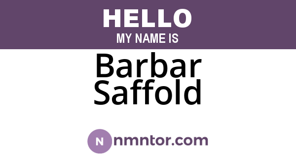 Barbar Saffold