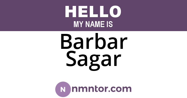Barbar Sagar