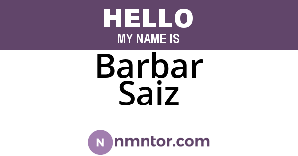 Barbar Saiz