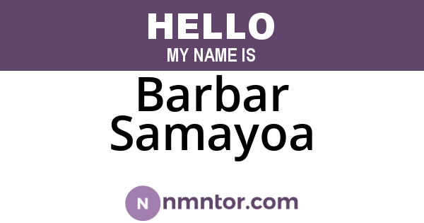Barbar Samayoa