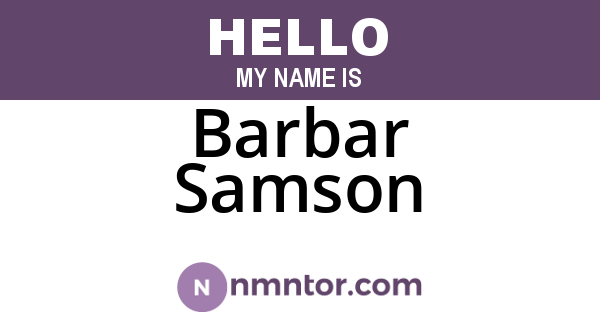 Barbar Samson