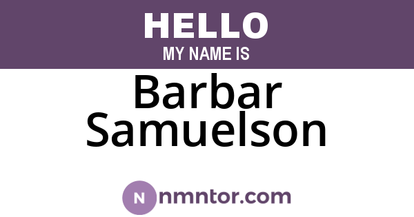 Barbar Samuelson