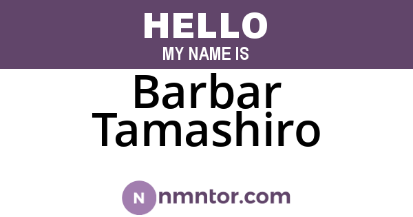 Barbar Tamashiro