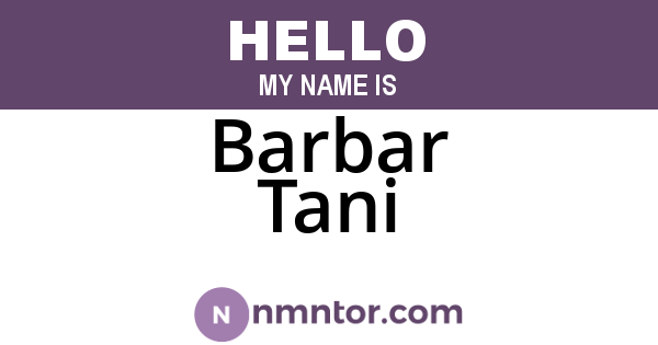 Barbar Tani
