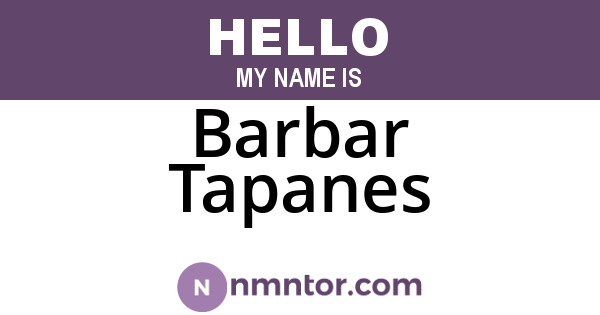 Barbar Tapanes