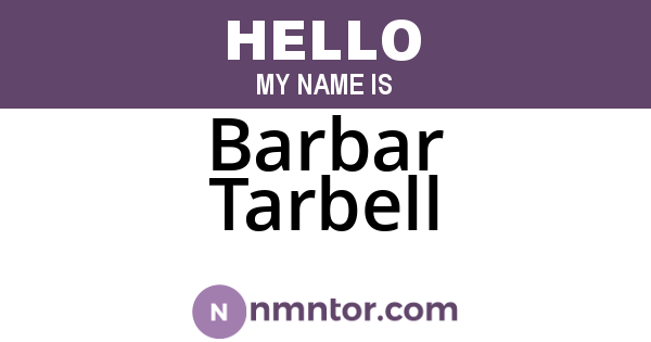 Barbar Tarbell