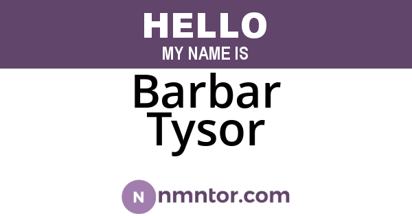 Barbar Tysor