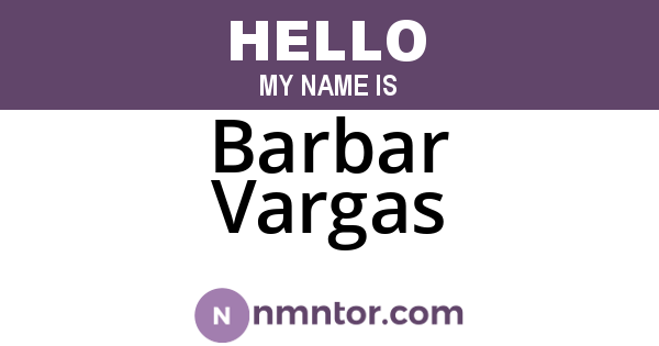 Barbar Vargas