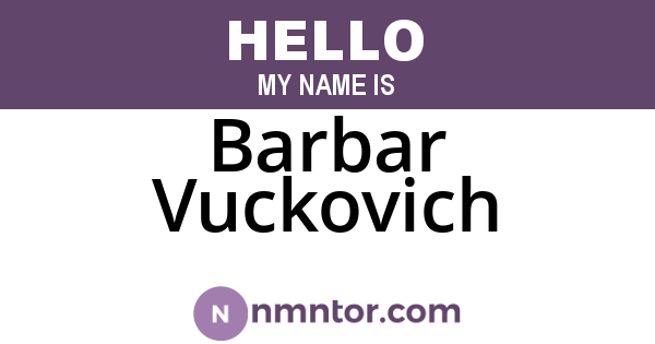 Barbar Vuckovich