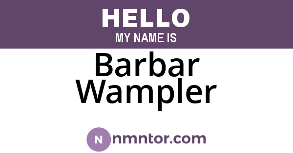 Barbar Wampler