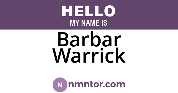 Barbar Warrick
