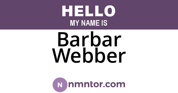 Barbar Webber