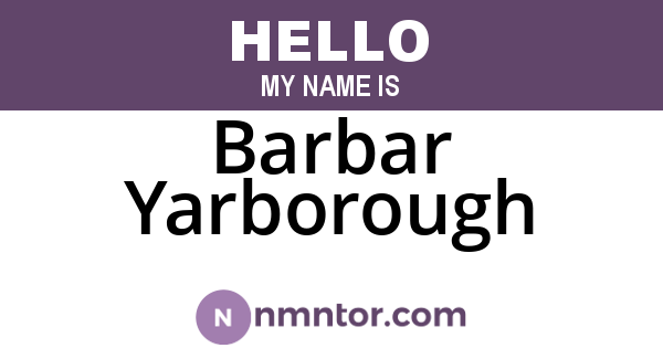 Barbar Yarborough