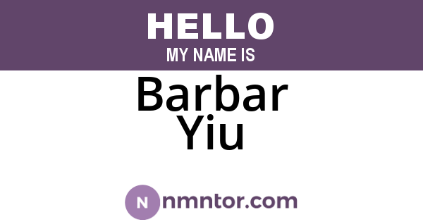 Barbar Yiu