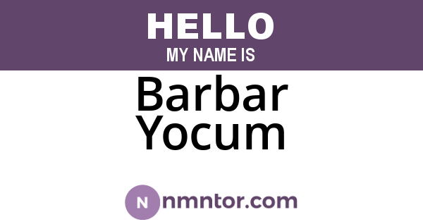 Barbar Yocum