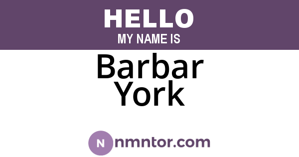 Barbar York
