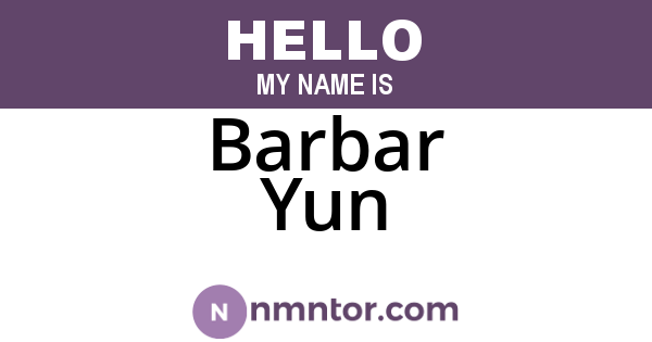 Barbar Yun