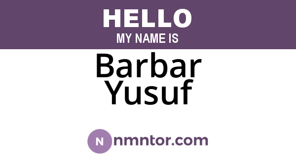 Barbar Yusuf