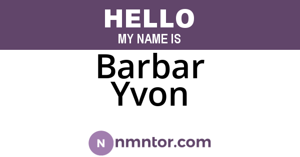 Barbar Yvon
