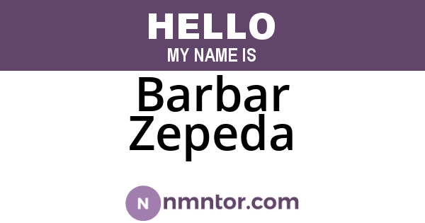 Barbar Zepeda