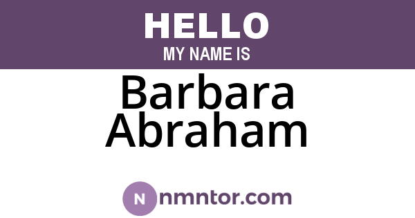 Barbara Abraham