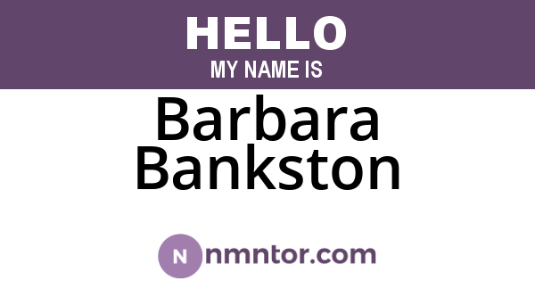 Barbara Bankston