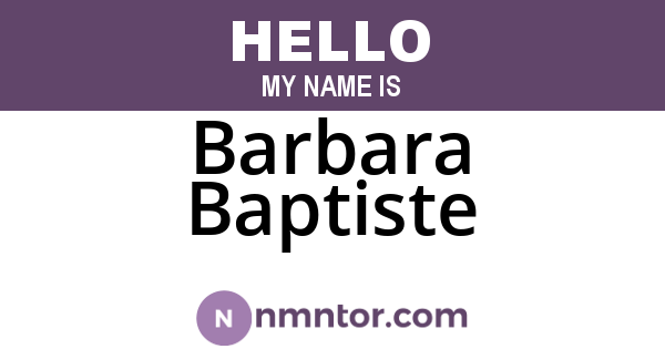 Barbara Baptiste