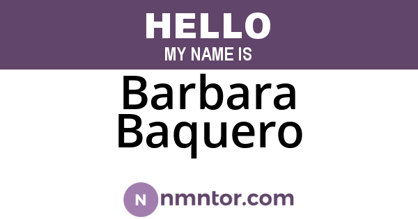 Barbara Baquero