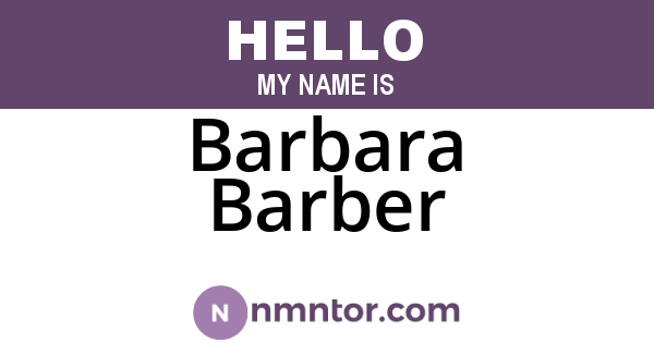 Barbara Barber