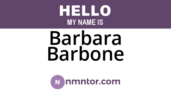 Barbara Barbone