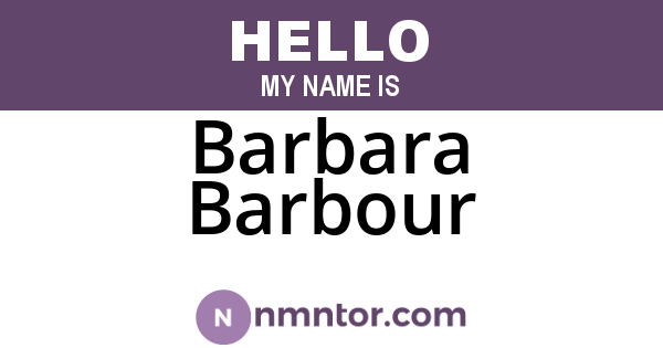 Barbara Barbour