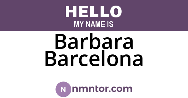 Barbara Barcelona