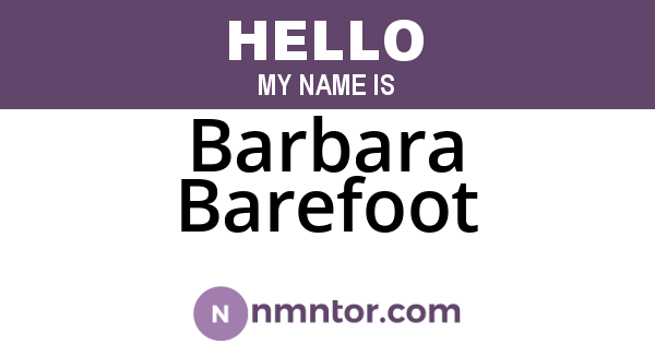Barbara Barefoot