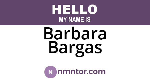 Barbara Bargas