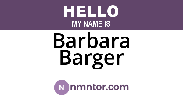 Barbara Barger