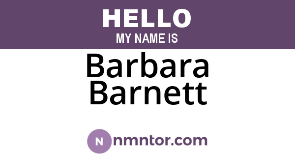 Barbara Barnett