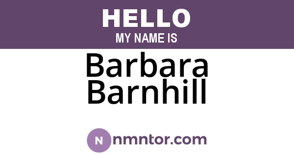 Barbara Barnhill