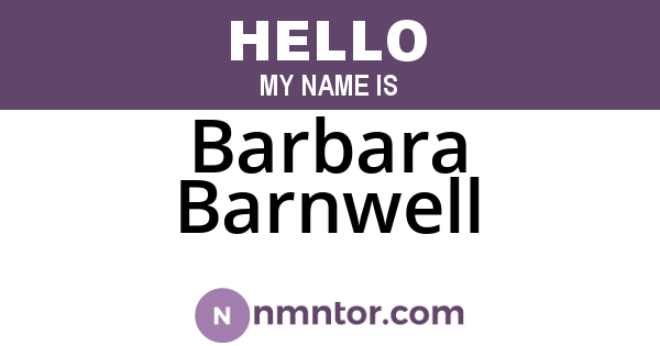 Barbara Barnwell