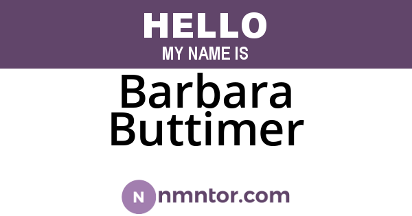 Barbara Buttimer