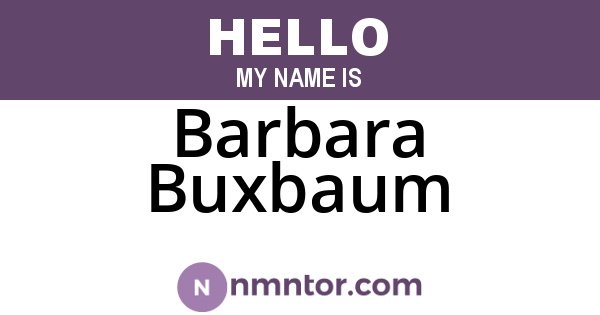 Barbara Buxbaum