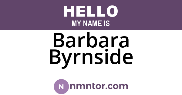 Barbara Byrnside