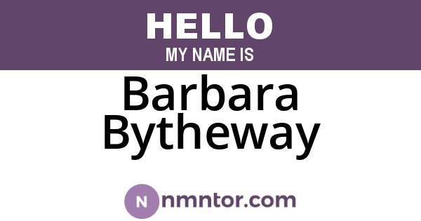 Barbara Bytheway