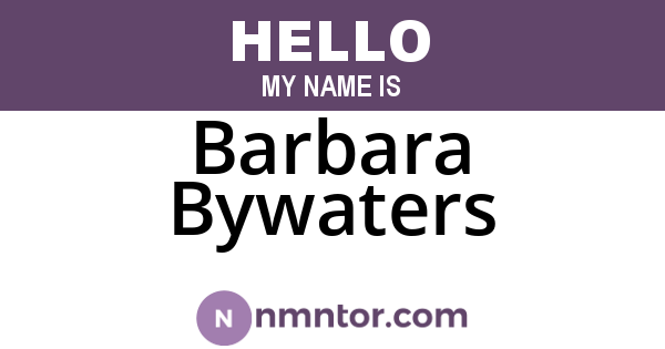 Barbara Bywaters
