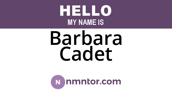 Barbara Cadet