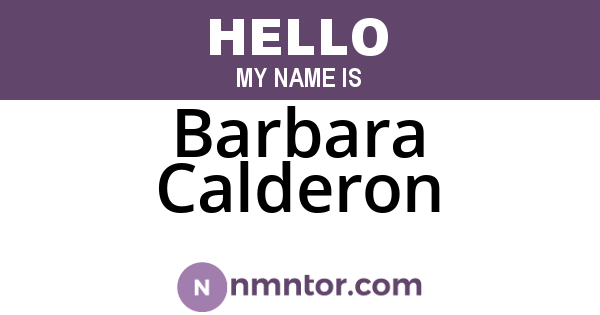Barbara Calderon