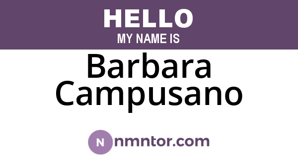 Barbara Campusano