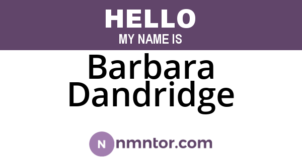 Barbara Dandridge