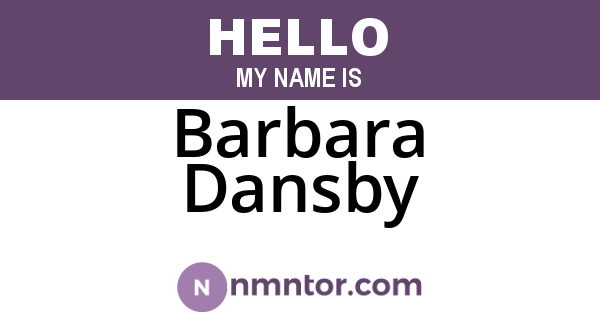 Barbara Dansby