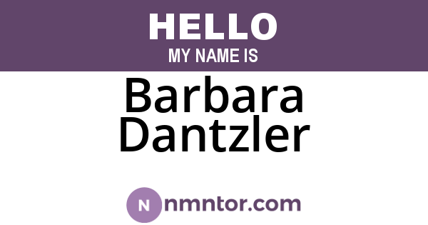Barbara Dantzler